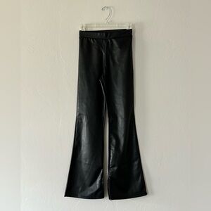 H&M Flared Leather Leggings